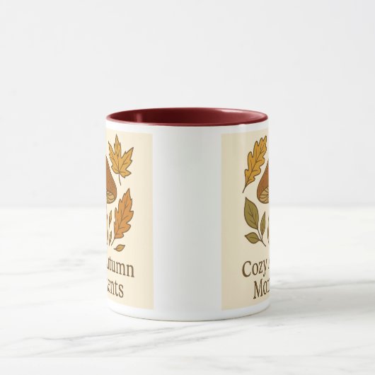 Cozy Autumn Moments Mug | Mushroom & Fall Leaves D Tasse (Zentrum)