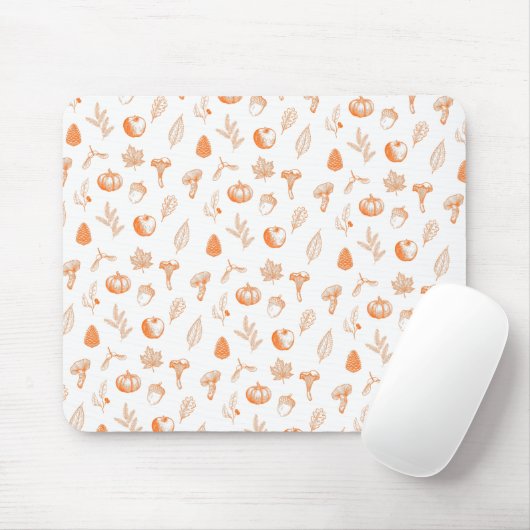 Cozy Autumn Pattern Mousepad (Mit Mouse)