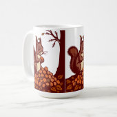 Cozy Autumn Squirrel Mug - Fall Harvest Coffee Cup Kaffeetasse (Vorderseite Links)