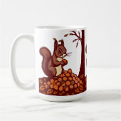 Cozy Autumn Squirrel Mug - Fall Harvest Coffee Cup Kaffeetasse (Links)