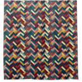 Cozy Autumn Tones Weave Pattern Duschvorhang (Vorderseite)