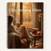 Cozy Autumn Vibes | Personalized Fall Cabin Window Notizblock (Vorderseite)