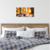 Cozy Autumn Window Canvas Print Leinwanddruck (Insitu (Schlafzimmer))