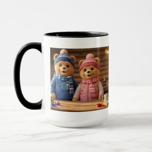 Cozy-Bär-Paar Tasse Die Frosty Familie