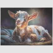 Cozy Barn Baby Goat Portrait Seidenpapier (Vorderseite)