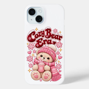 Cozy Bear Era Süße Rosa Weihnachts-Kaffeetasse Case-Mate iPhone Hülle