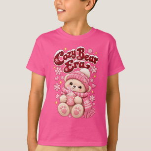 Cozy Bear Era Süßes Rosa Weihnachten T-Shirt