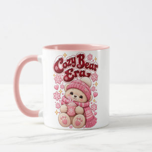Cozy Bear Era Süßes Rosa Weihnachten Tasse
