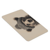 Cozy Bear in Beanie - Süßes Wintertier Magnet (Rechte Seite)
