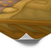 Cozy Bedtime Duck & Teddy Bear Nursery Wall Art Poster (Ecke)