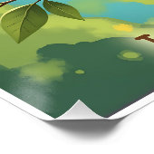 Cozy Bird Aesthetic Glossy Poster   (Ecke)