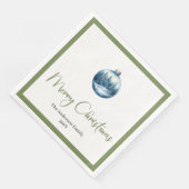 Cozy Bohemian Winter Scene Christmas Party Napkins Serviette (Ecke)