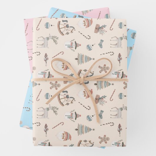 Cozy Boho Christmas Geschenkpapier Set (Beispiel)