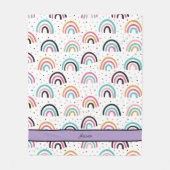 Cozy Boho Rainbow Fleecedecke (Vorderseite)