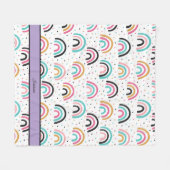 Cozy Boho Rainbow Fleecedecke (Vorderseite (Horizontal))