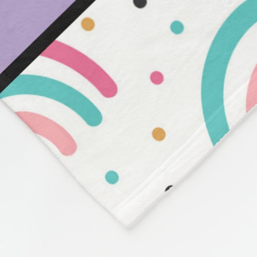 Cozy Boho Rainbow Fleecedecke (Ecke)