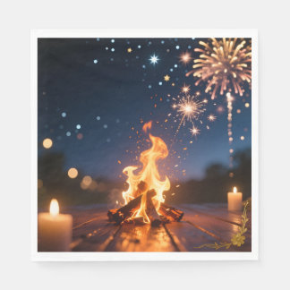 Cozy Bonfire Party Napkins 🔥 Serviette