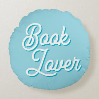 Cozy Book Lover Round Throw Pillow Rundes Kissen