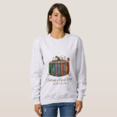 Cozy Book Lover Sweatshirt - Damen Sweatshirt, (Vorne ganz)