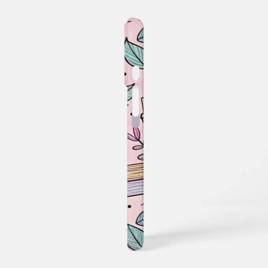 Cozy Bookworm Coffee iPhone Case Reading Lover  16 Hülle (Linke Seite)