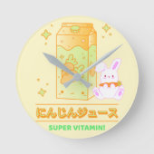 COZY BUNNY MIT CARROT JUICE RUNDE WANDUHR (Vorderseite)