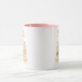 Cozy Cafe Kawaii Cute Kitty Cat Coffee Sweet Pink  Tasse (Zentrum)