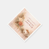 Cozy Cafe Romance Bridal Shower Serviette (Ecke)