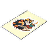 Cozy Calico Cat Personalized Spiral Notebook Notizblock (Linke Seite)
