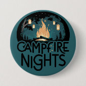 Cozy Campfire Nights Rustic Outdoor Adventure Button (Vorderseite)
