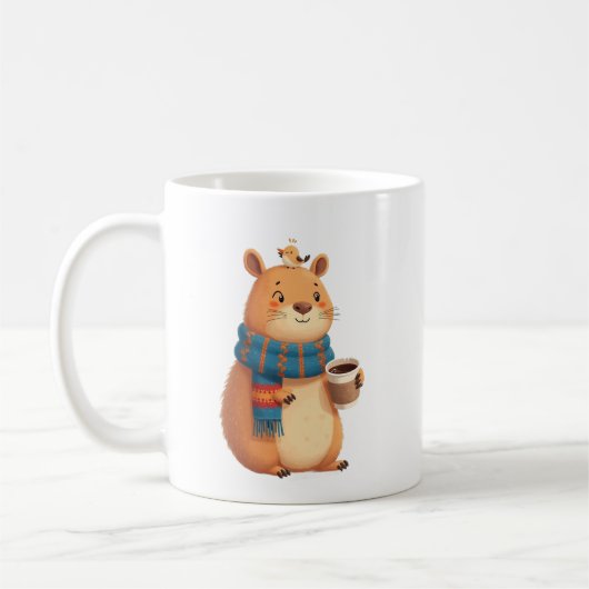Cozy Capybara Coffee Mug | Cute Whimsical Scarf Kaffeetasse (Links)