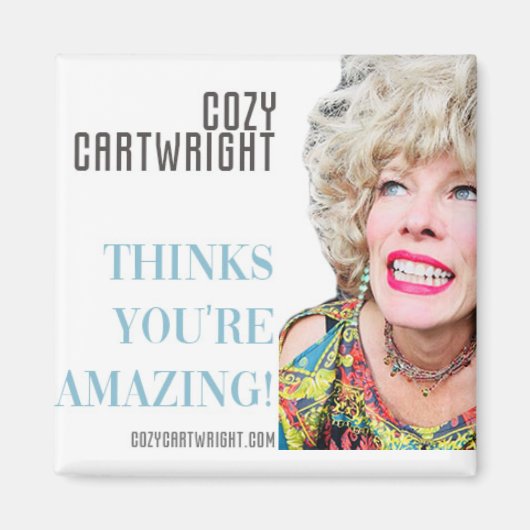 Cozy Cartwright 2 Zoll Quadrat Magnet (Vorne)