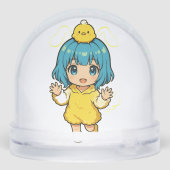 Cozy Cat in a Snow Globe – Cute Winter Holiday  Schneekugeln (Rückseite)