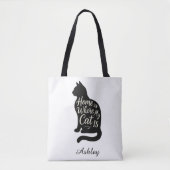 Cozy Cat Lover – Home is Where My Cat Is Tasche (Vorderseite)