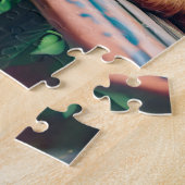 Cozy Cat Sleeping in Garden on Bench Puzzle (Seite)