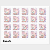 Cozy Cat Sticker – Cute Kawaii Pastel (Blatt)
