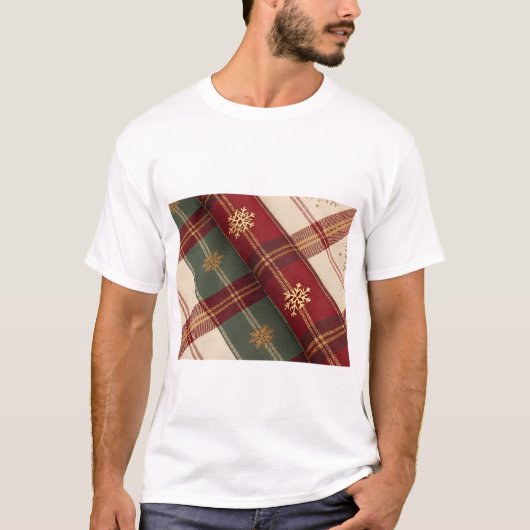 Cozy Checked Holiday Pattern T-Shirt (Vorderseite)