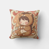 Cozy Chibi Hedgehog Accent Pillow Kissen (Vorderseite)