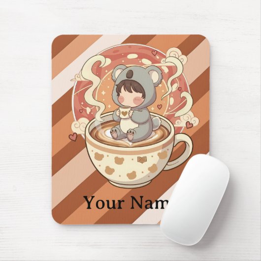 Cozy Chibi Koala Workspace Mouse Pad Mousepad (Mit Mouse)