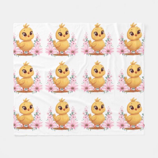 Cozy Chick Fleece Blanket (Vorderseite (Horizontal))