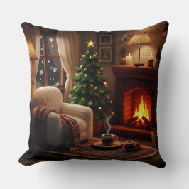 Cozy Christmas atmosphere, in a knitted style Kissen