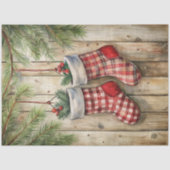 Cozy Christmas bells rice paper red green holiday Seidenpapier (Vorderseite)