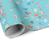 Cozy Christmas Book Gift Wrapping Paper Geschenkpapier (Rolleneckpunkt)
