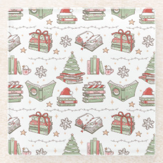 Cozy Christmas Book Lover  Glasuntersetzer