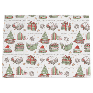 Cozy Christmas Book Lover Große Geschenktüte