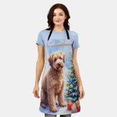 Cozy Christmas Bouvier des Flandres Art Schürze (Getragen)