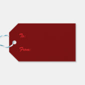 Cozy Christmas Cabin Winter Wonderland Geschenkanhänger (Rückseite Horizontal)