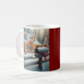 Cozy Christmas Cabin Winter Wonderland Kaffeetasse (Vorderseite Links)