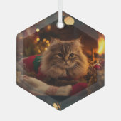 Cozy Christmas Cat Ornament  (Vorderseite)