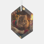 Cozy Christmas Cat Ornament  (Vorderseite Links)