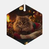 Cozy Christmas Cat Ornament  (Rückseite)